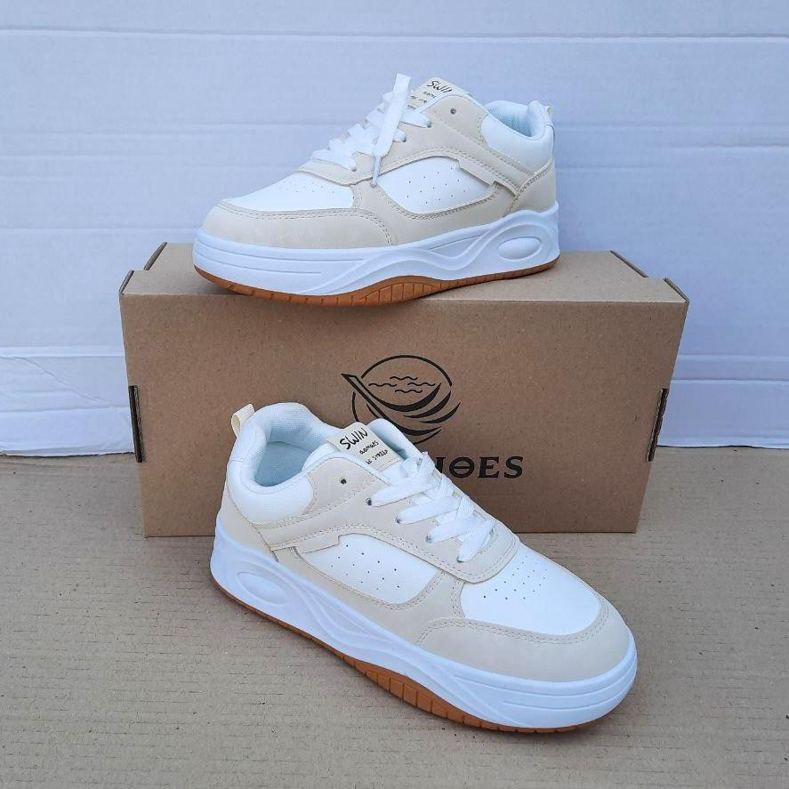 Женские Бежевые Кроссовки Белые Слипоны Мокасины (размеры: 37,38,39,40) Днепр - изображение 7