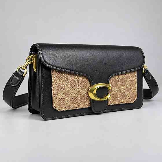Женская брендовая сумочка Coach Tabby Shoulder black/brown Lux Киев