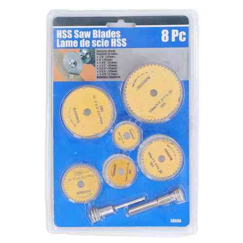 Отрезные круги набор 6шт с 2 держателями дисковые пилы 22-50мм HSS золотистые Киев