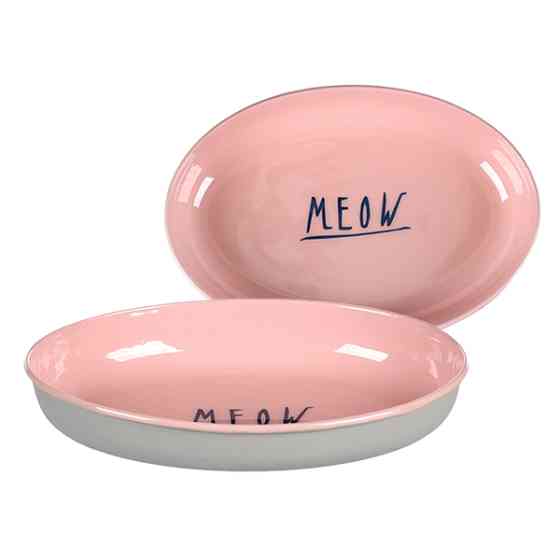 Flamingo Nell Oval ФЛАМИНГО НЕЛЛ ОВАЛЬНАЯ эмалированная миска для котов 275мл Киев