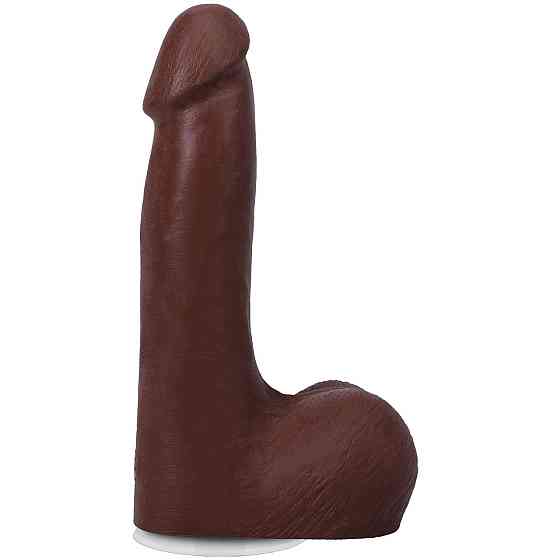 Фалоімітатор Doc Johnson The Realistic Cock ULTRASKYN - 7 Inch with Balls Chocolate Sex Aura Київ