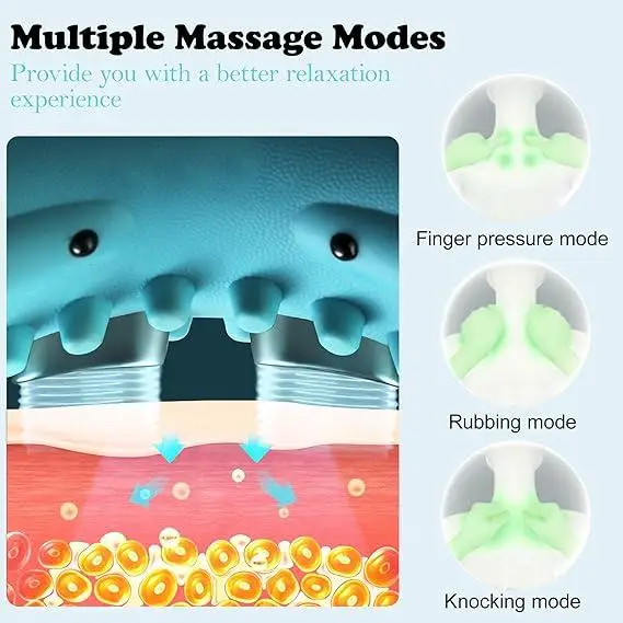Массажер для шеи Neck Massager Pillow: беспроводная массажная подушка с подогревом, 3 режима, 6 уровней интенсивности Киев - изображение 5