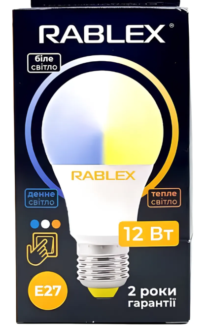 Світлодіодна LED лампочка Rablex RB506 з рег. кольору світіння/ E27 / 12Вт/ 3000K-6200K Дніпро - фото 2