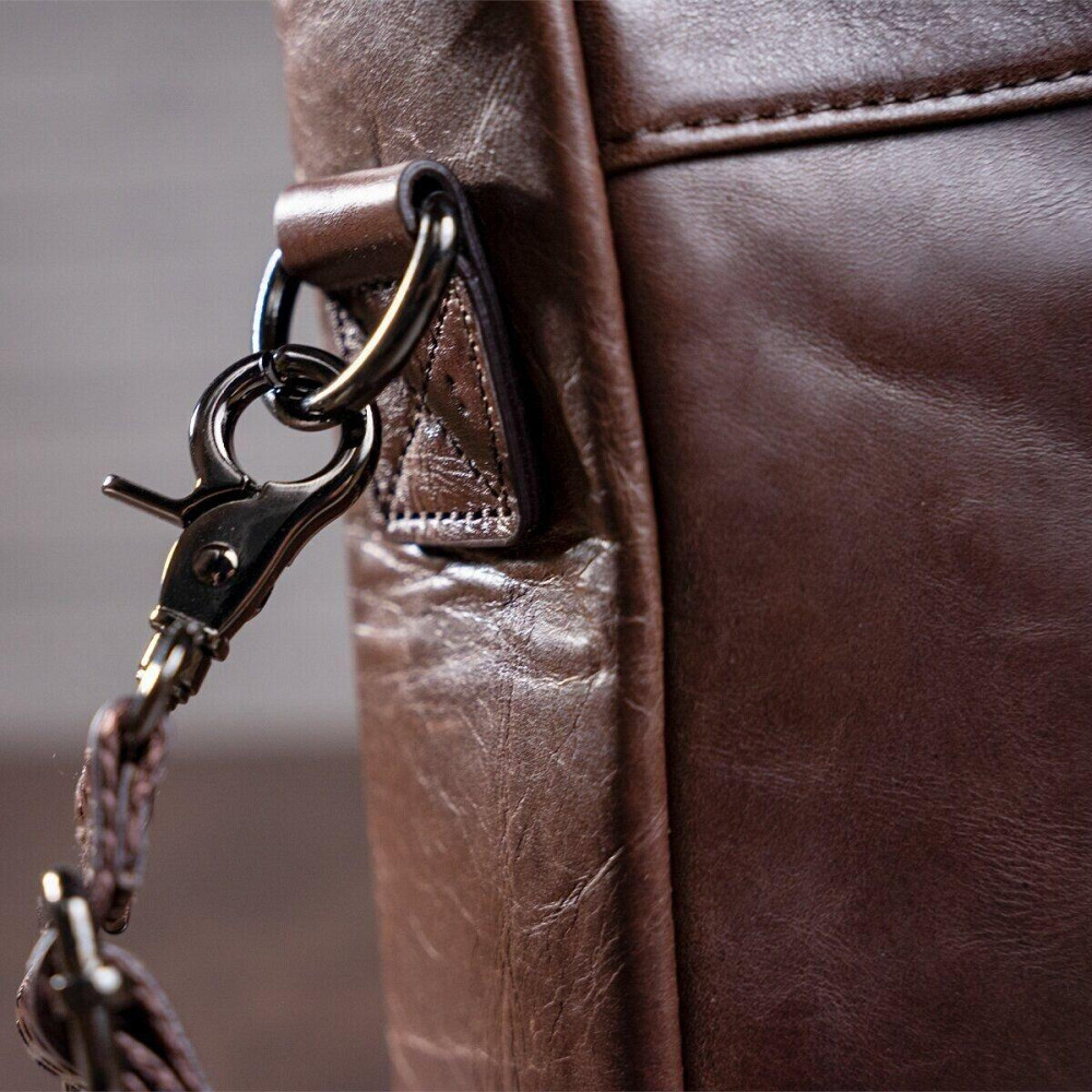 Сумка чоловіча Vintage 14088 Коричнева Київ - фото 3
