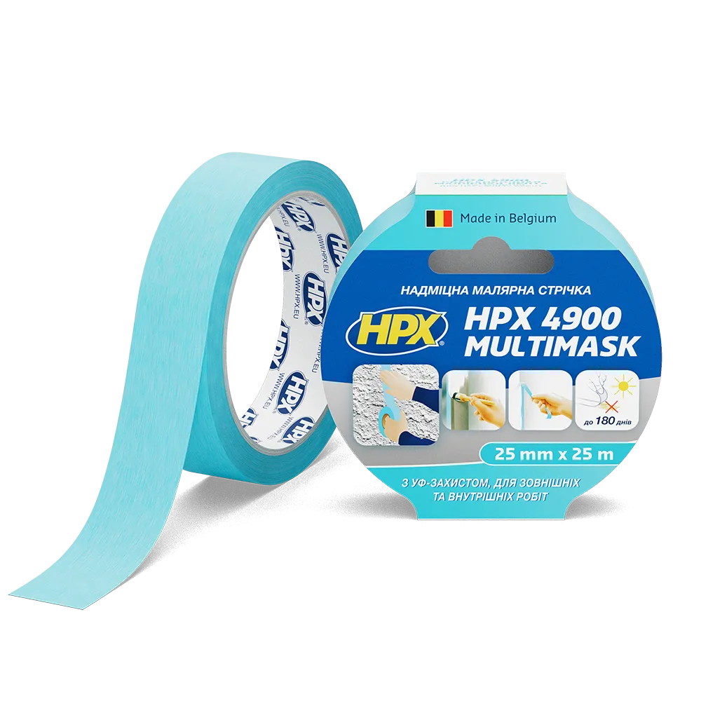 Надміцна малярська стрічка HPX 4900 MULTIMASK 25 мм*25 м з УФ-захистом (EW2525) Киев - изображение 1