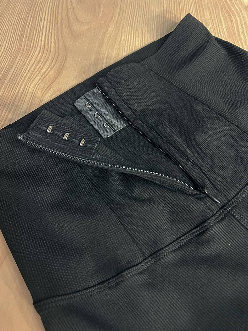 Лосини жіночі Kenalin D3 з корсетним поясом на блискавці тонкі чорні, чорний, L Київ - фото 10