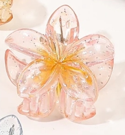 Заколка-крабік квітка маленька Жовтий Смела - изображение 1