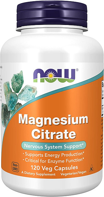 Цитрат магнію NOW Foods Magnesium Citrate 400 мг 120 капсул Луцьк - фото 1