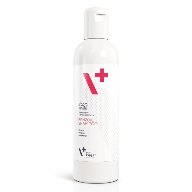 Шампунь для собак і кішок Vet Expert Benzoic Shampoo (Вет Експерт) антибактеріальний для жирної шкіри 250 мл. Запоріжжя - фото 1