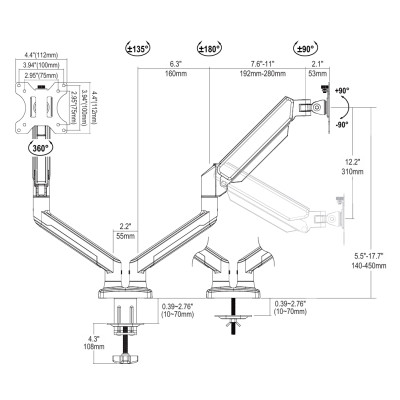Кронштейн Vinga TD32-1152-L Вінниця - фото 7
