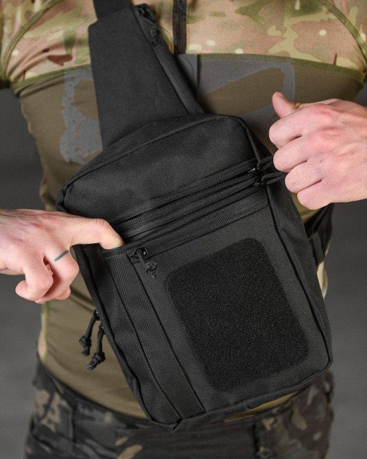 Нагрудна сумка-катура Silver knight black ВТ3950 Одеса - фото 3