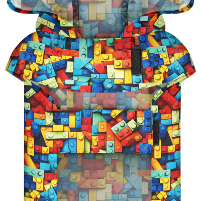 Дождевик для животных WAUDOG Clothes Накидка с капюшоном Блоки S (356-4056) Винница - изображение 4