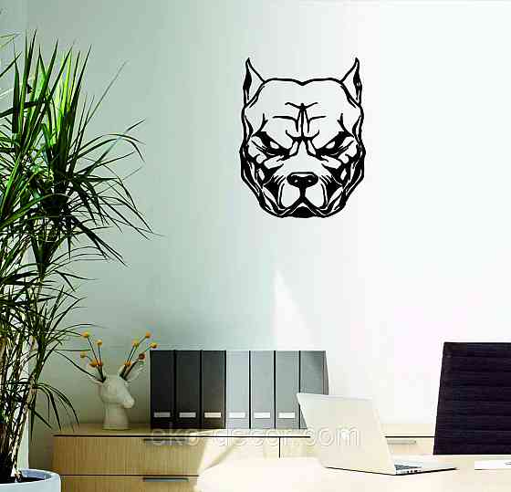 Декоративне настінне Панно «Собака», Декор на стіну 90*70 см, Чорний Київ