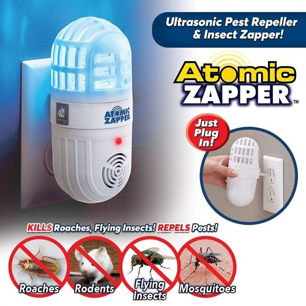 Ультразвуковой отпугиватель грызунов и насекомых riddex Atomic Zapper, Бытовой отпугиватель насекомых XA-55 Львов - изображение 3