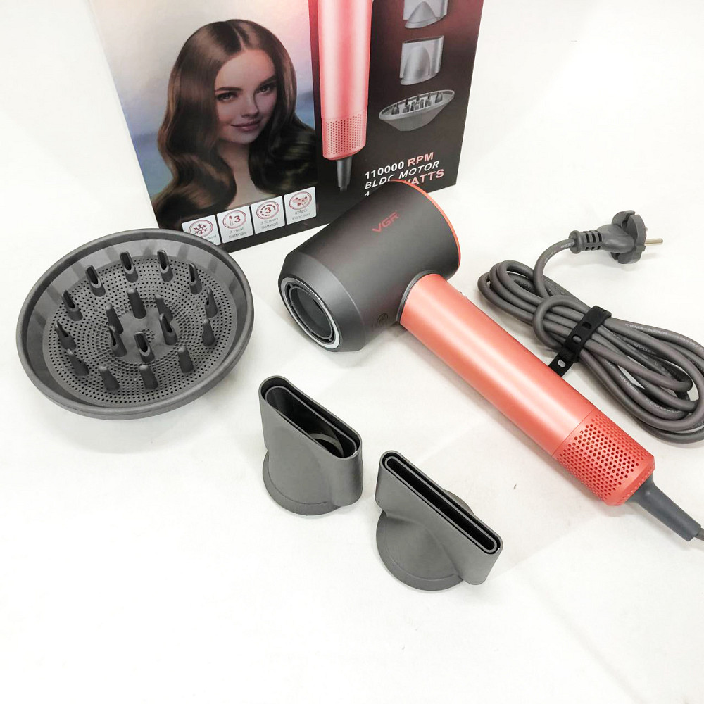 Професійний фен для об'єму, Фен для волосся з дифузором Зручний надійний волосся ET-32 Івано-Франківськ - фото 10