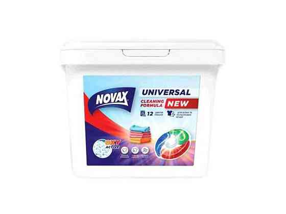 Капсули для прання Для всих типів тканин 12шт Universal ТМ Novax Solmir Київ