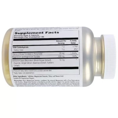 Мінерали KAL Таурат Магнію, Magnesium Taurate +, 400 мг, 90 таблеток (CAL-36975) Вінниця - фото 2