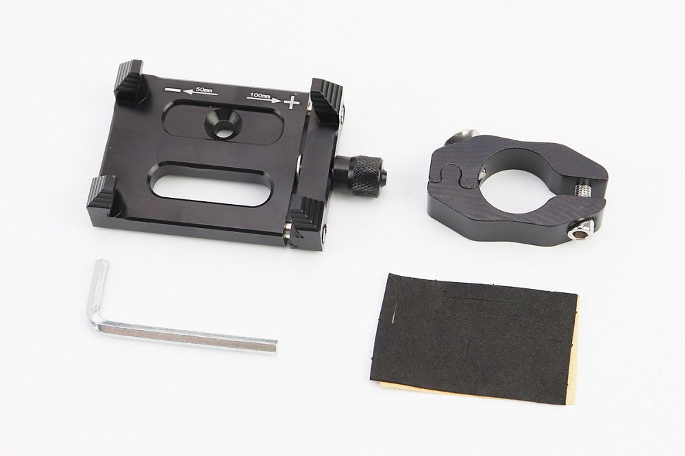 Тримач телефону на кермо металевий, ширина 50-100мм регульована, Чорний Киев - изображение 1