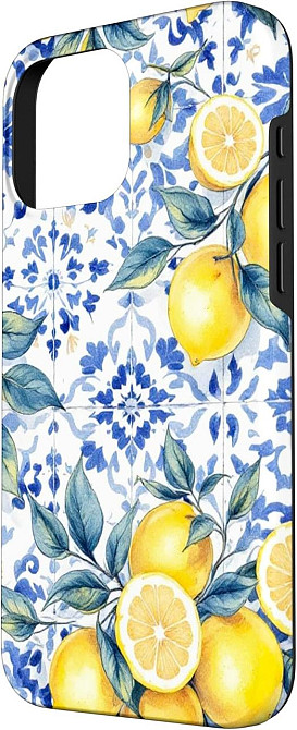 Чохол iPhone 16 Pro Max Summer Lemon Sicilian Лимон Неоновий протиударний двошаровий PC+TPU Київ - фото 2