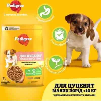 Сухой корм для собак Pedigree для щенков малых пород с птицей и овощами 7 кг (5998749145210) Винница