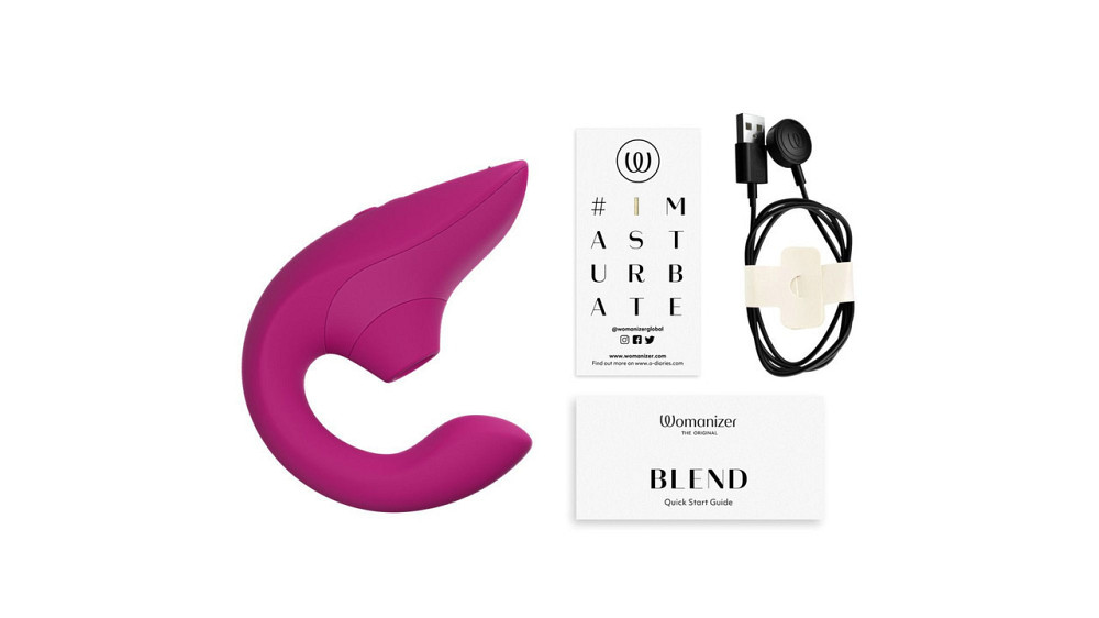 Стимулятор точки G и клитора Womanizer Blend Pink вакуум и вибрация, ярко розовый Sex Aura Киев - изображение 5