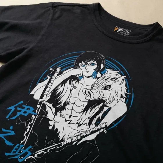 Футболка чоловіча з  принтом Клинок, рассекающий демонов Іноске Хашибіра 6 Розмір 48 Anime0959 Дніпро