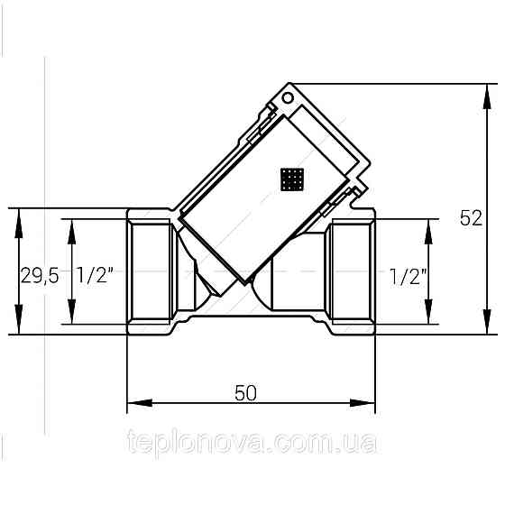 Фильтр грубой очистки никелированный 1/2″ВР х 1/2″ВР литейный Б3301А(нк) VA Черновцы