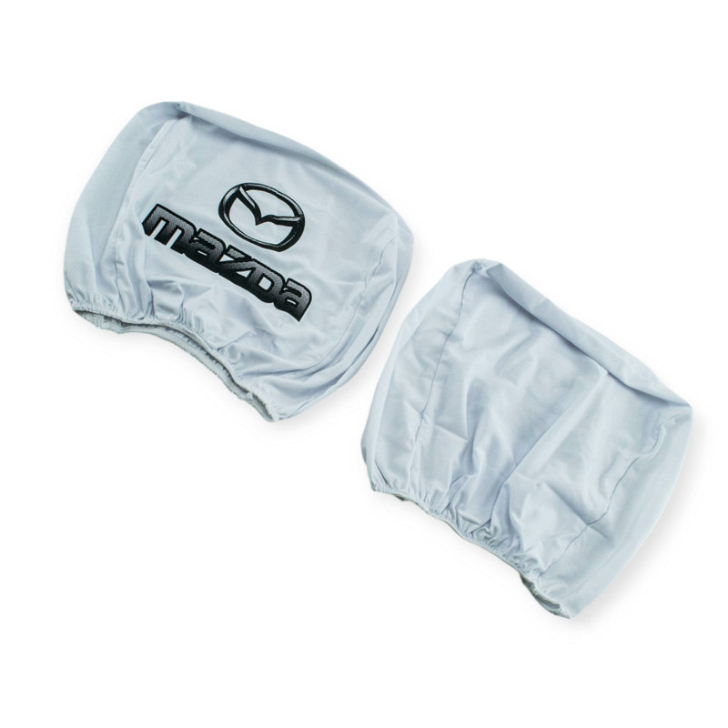 Чехлы подголовники белые (2 шт) mazda на Мукачево - изображение 1