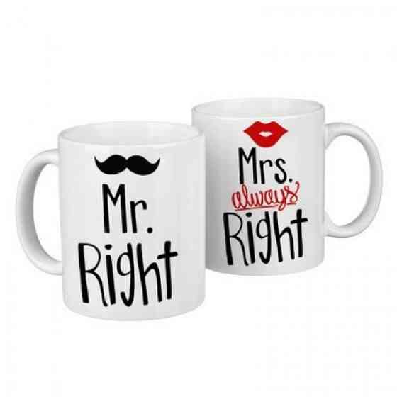 Парные чашки Mr. Right & Mrs. Always Right Винница