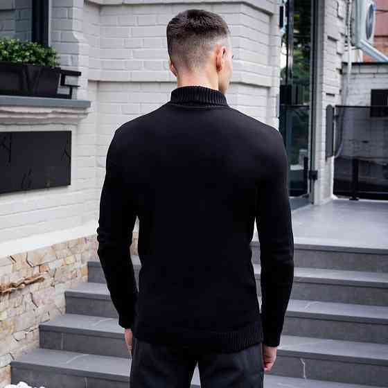 Чоловічий светр чорний Pobedov Axelrod Київ