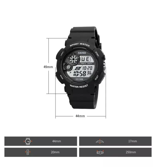 Мужские наручные часы Skmei 1718 (Черные) Винница - изображение 9