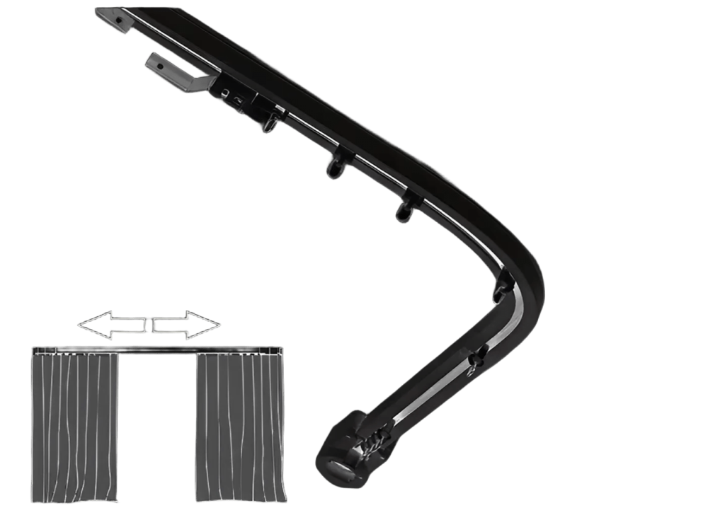 LIVOLO Електрокарниз для штор LIVOLO з WiFi та пультом, кутовий 90° чорний (VL-SHQ011C2-BP) Коломия - фото 4