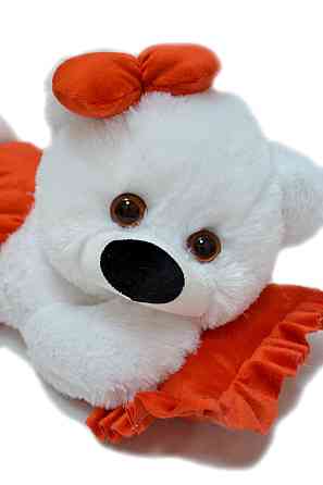 Алина Плюшевая мишка Малышка 45 см Бело-красный Киев