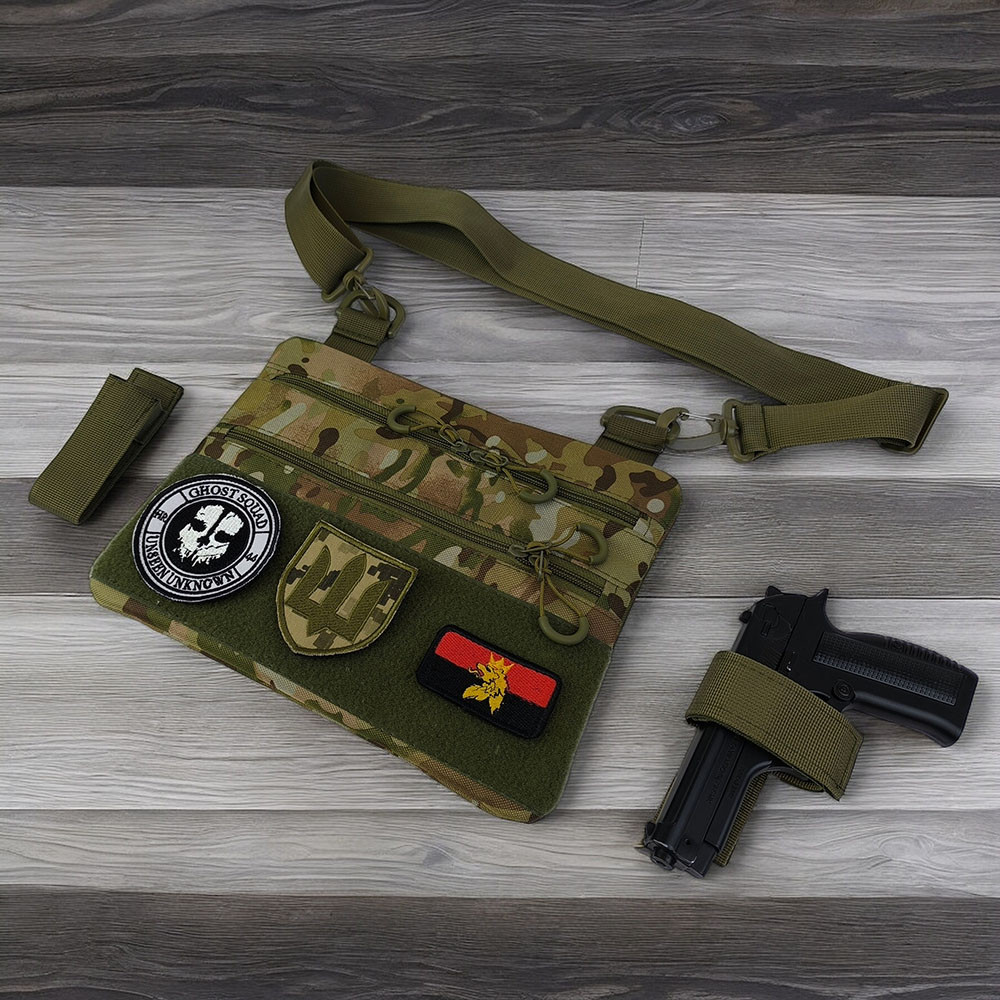 Мужская брезентовая сумка через плечо, Мужская сумка-слинг тактическая сумка рюкзак слинг CX-56 Львов - изображение 3