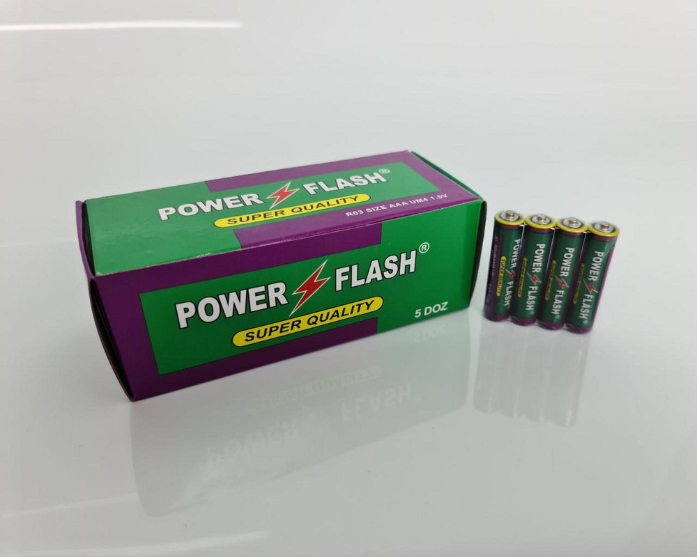 Батарейка Елемент живлення POWER FLASH ААА R3 сольові (4 шт) Харків - фото 8