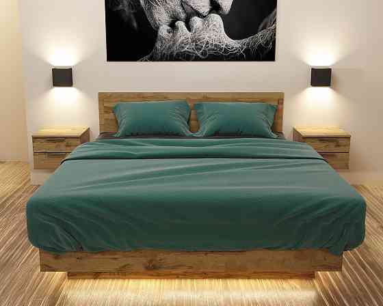 Кровать Кристалл №2 двуспальная, Дуб Аппалачи, 2035х1632х850 Львов