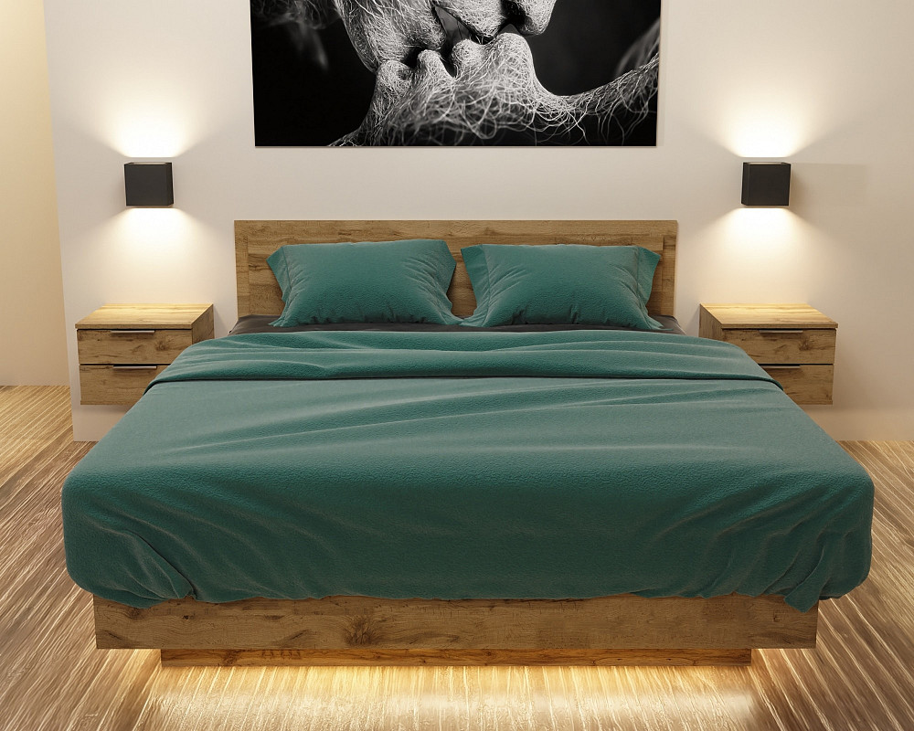 Кровать Кристалл №2 двуспальная, Дуб Аппалачи, 2035х1632х850 Львов - изображение 2