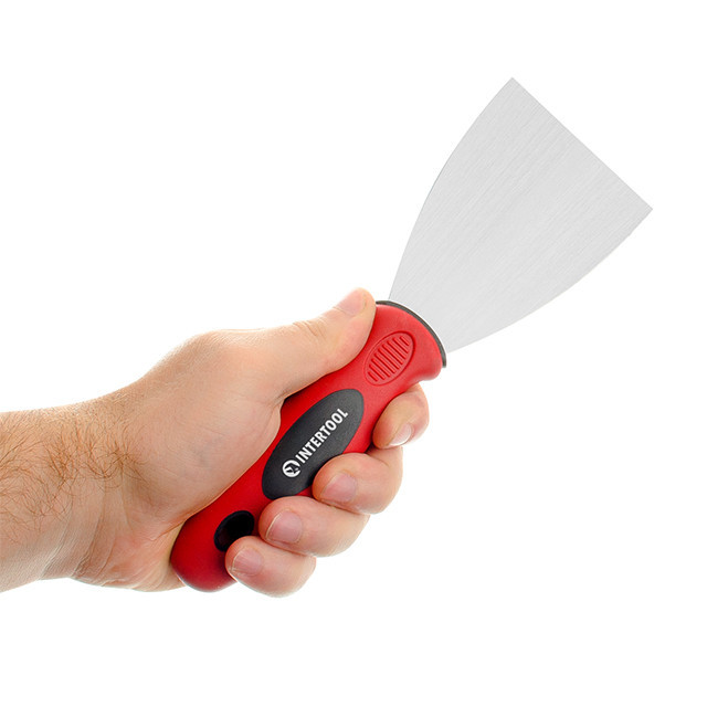 Шпатель із нержавіючої сталі, 75 мм, професійний INTERTOOL KT-2607 Київ - фото 8