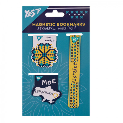 Закладки для книг Yes магнитные Ukraine 3 шт (708354) Винница - изображение 1