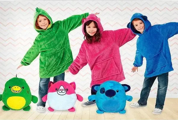 Зеленый Детская игрушка-толстовка плед трансформер с капюшоном и рукавами 3 в 1 Huggle Pets Hoodie Коломыя - изображение 5