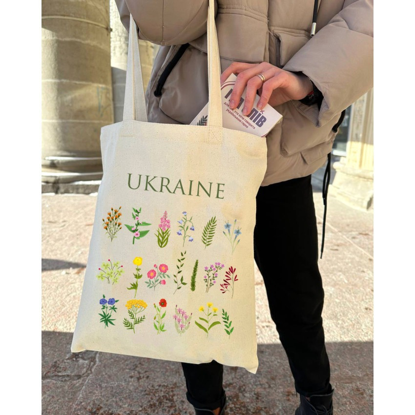 Екошопер BookOpt BK4083 Польові квіти, бежевий Киев - изображение 9