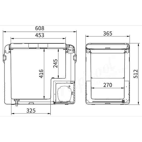 Компрессорный автохолодильник Alpicool CL50G (45 литров). До -20℃, (12, 24, 220 вольт) Киев