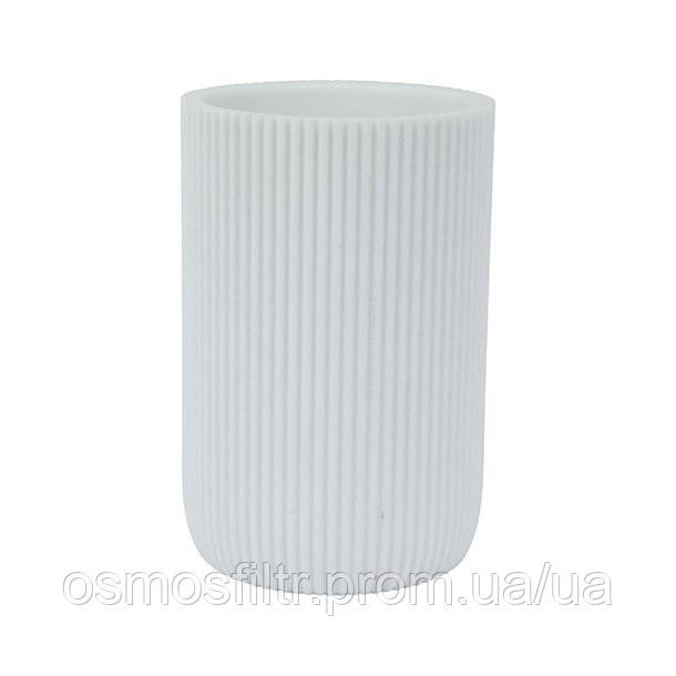 Стакан для зубних щіток Axentia Samos полігума білий Ø 7,5 см Н 11,7 см (135834) Київ - фото 1