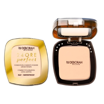 Пудра для обличчя Deborah 24Ore Perfect Compact Foundation Mat Waterproof 01R - Fair (8009518377279) Вінниця - фото 1