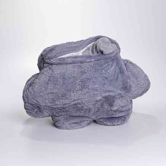 Плюшева іграшка-подушка з пледом "Лапка" 3 в 1, сірий Київ