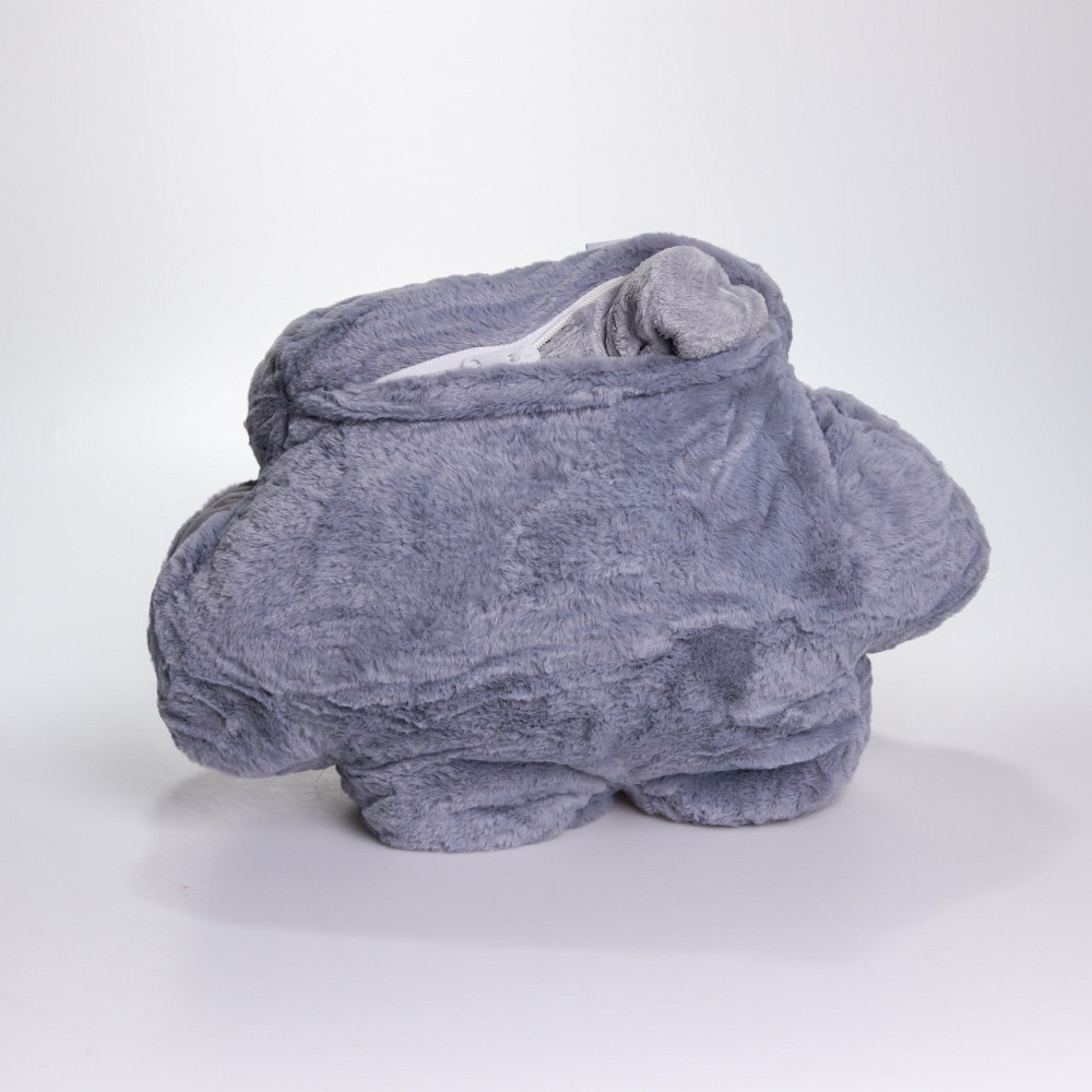 Плюшева іграшка-подушка з пледом "Лапка" 3 в 1, сірий Київ - фото 4