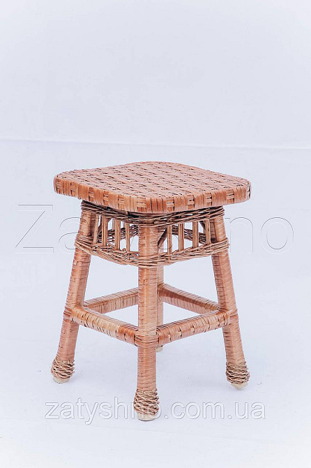 Табуретка детская плетеная ручной работы | табуретка плетеная для дачи | стулья из лозы​​​​​​​ Киев - изображение 1