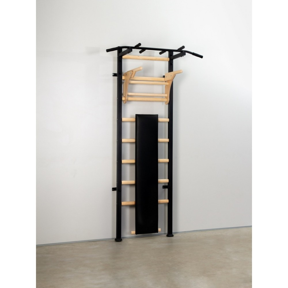 Шведская стенка с доской ЛФК Power Wood для детей и взрослых металлическая с деревянными перекладинами Каменское - изображение 2