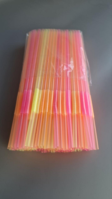 Трубочка для напоїв "Фрешка" d5.8 27см Люмінесцентна (100 шт) Харків - фото 2