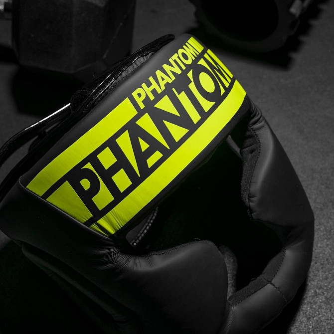 Боксерський шолом Phantom APEX Full Face Neon One Size Black/Yellow (капа в подарунок) Каменское - изображение 5